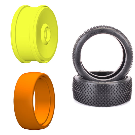 Wheels, tyres and inserts package pair (yellow)