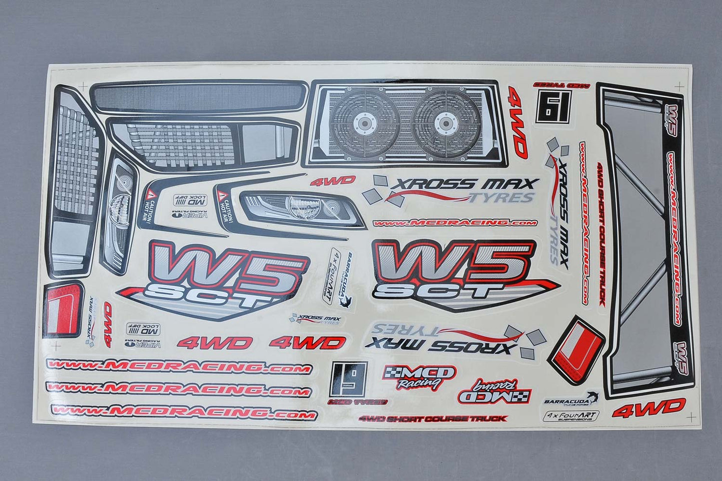 MCD Racing W5 Body Shell Decal Set 502501P