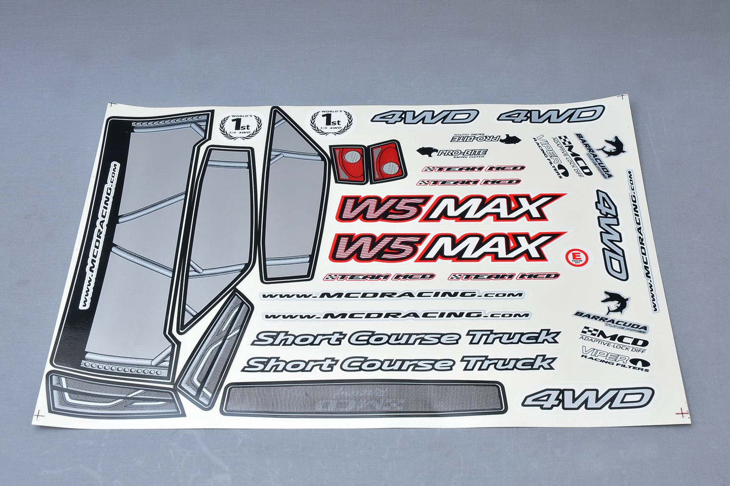 MCD Racing W5 Max Body Shell Decal Set 503601P